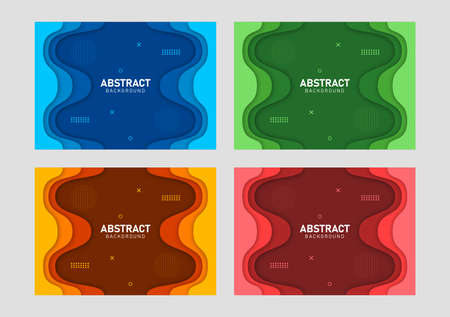 Colorful liquid and geometric background with fluid gradient shapesのイラスト素材