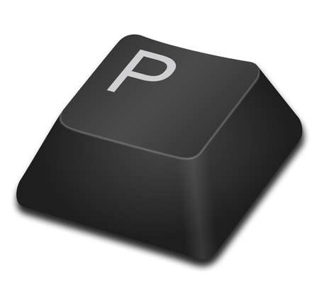 Computer Key - Pの写真素材