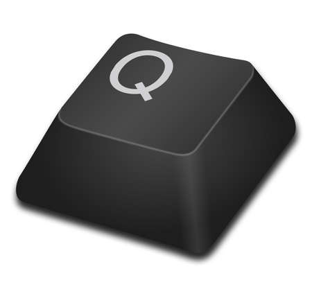 Computer Key - Qの写真素材