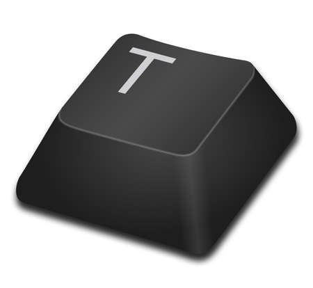 Computer Key - Tの写真素材