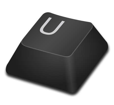 Computer Key - Uの写真素材