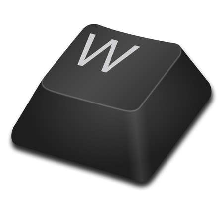 Computer Key - Wの写真素材
