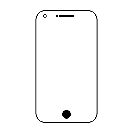 Simple mobile phone iconのイラスト素材