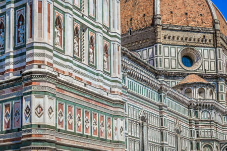 Duomo in Florence Italy, closeup architecture details.の写真素材