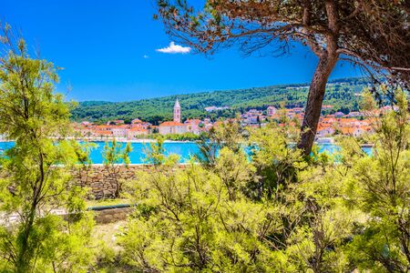 View at town Supetar on Island Brac, Croatia summertime.の写真素材