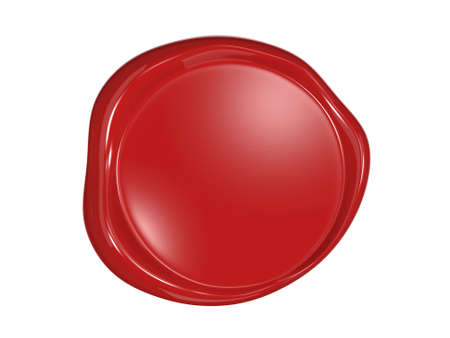 Wax seal isolated on white backgroundの写真素材