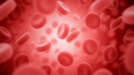 Red blood cells. Erythrocytes. 3d illustration.の写真素材