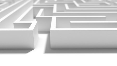 Entrance to the maze. 3d illustration.の写真素材