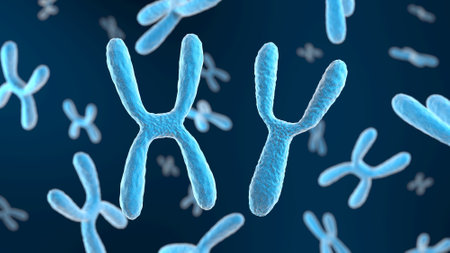 X and Y chromosomes. 3d illustration.