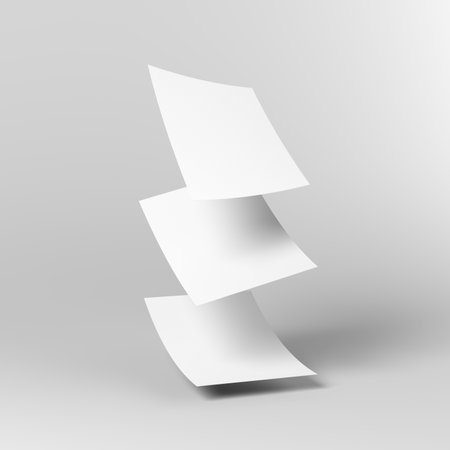 A4 flyer mockup. 3d illustration.の写真素材