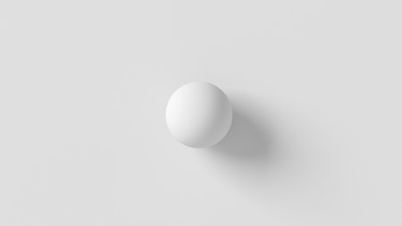 Sphere isolated on gray background. Blank. Top view. 3d illustration.