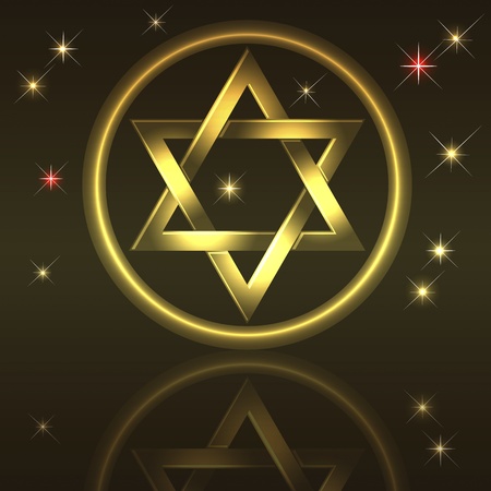 Holiday background with gold David starのイラスト素材