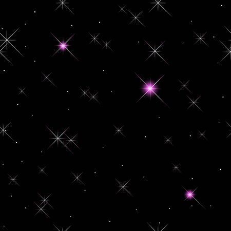 Seamless pattern with stars and lights.のイラスト素材