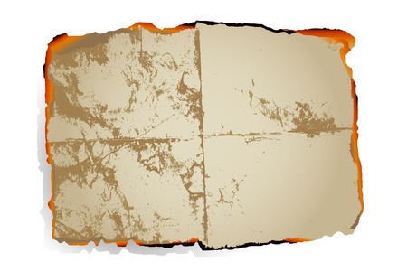 Old paper with burnt edges. vector.のイラスト素材