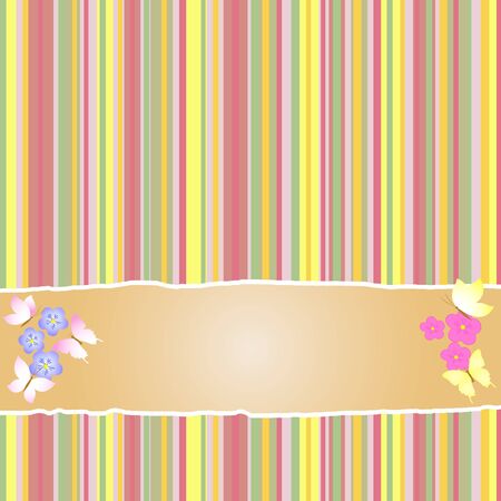 Retro background and banner with place for text. Vector.のイラスト素材