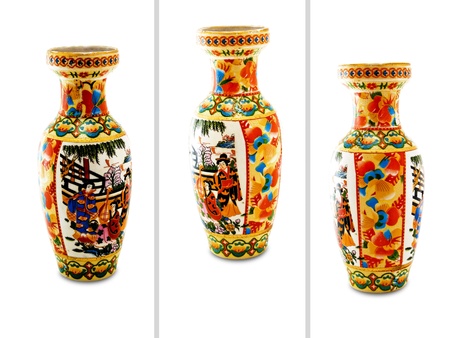 Old Chinese Vase  With clipping Path の写真素材