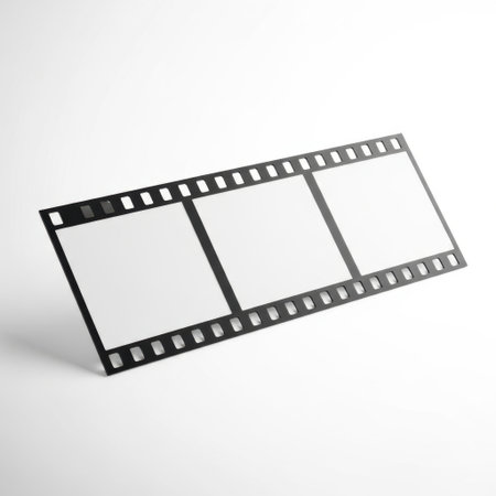 Film strip icon isolated on white backgroundの素材