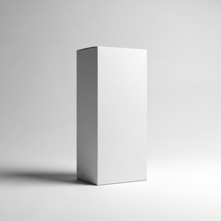 White box isolated on white backgroundの素材