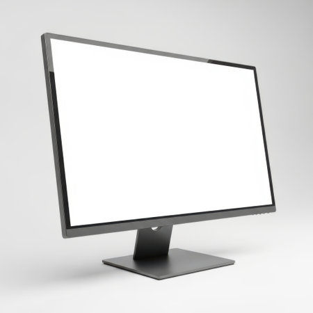 Modern computer monitor isolated on white backgroundの素材