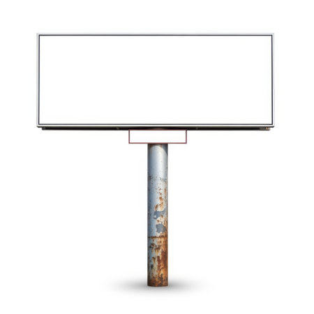 Blank billboard, isolated on white backgroundの素材