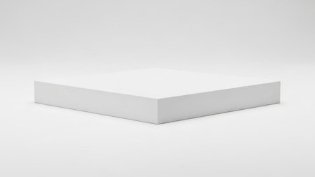 Minimalist corner shape isolated on white backgroundの素材