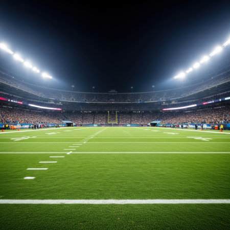 Football stadium field isolated on white backgroundの素材