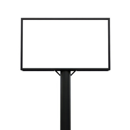 Blank billboard, isolated on white backgroundの素材