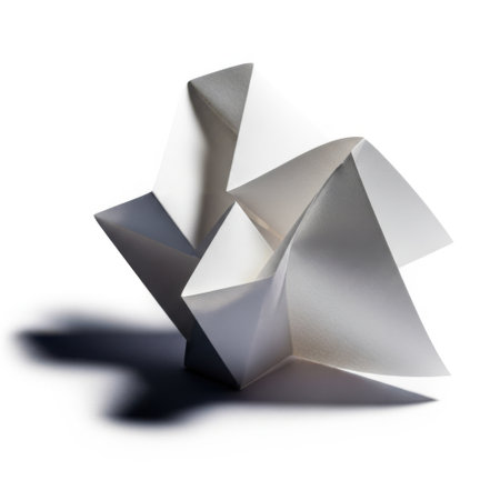 Abstract geometric shape, isolated on white backgroundの素材