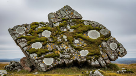 Ancient stone structure isolated on white backgroundの素材