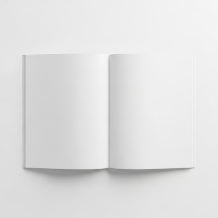 Open book pages isolated on white backgroundの素材