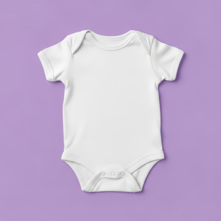 White baby onesie isolated on white backgroundの素材
