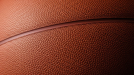 Basketball texture close-up isolated on white backgroundの素材