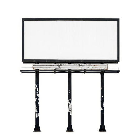 Billboard isolated on white backgroundの素材