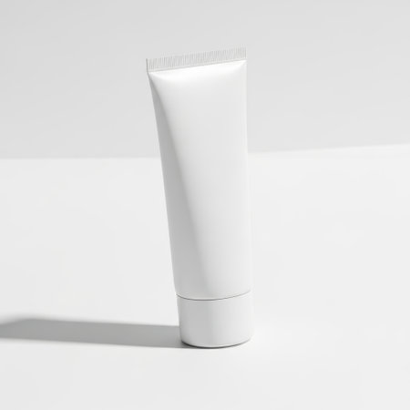 White tube isolated on white backgroundの素材