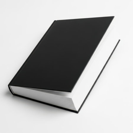 Black book isolated on white backgroundの素材