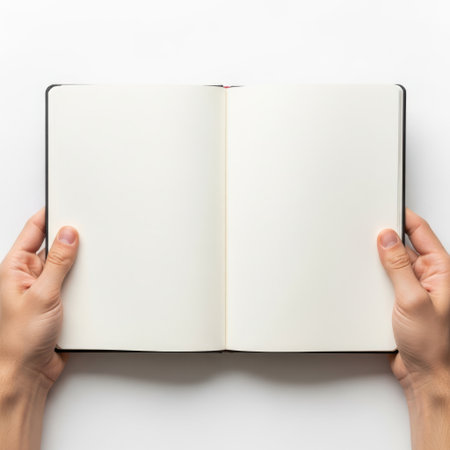 Open book pages isolated on white backgroundの素材