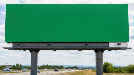 Empty billboard, isolated on white backgroundの素材