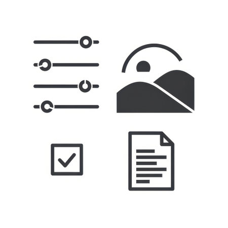 Graphical icons set isolated on white backgroundの素材