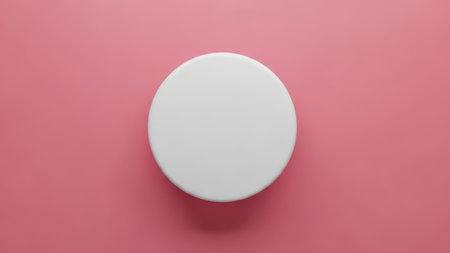 White cylinder isolated on white backgroundの素材