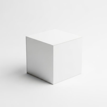 3d cube illustration isolated on white backgroundの素材