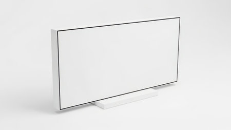 Modern flat screen tv isolated on white backgroundの素材