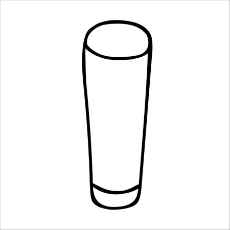 Glass vector doodle hand drawn illustration isolated on white backgroundのイラスト素材