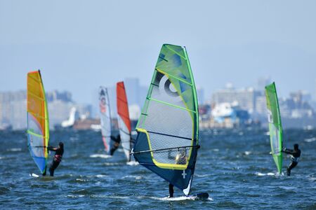 Tokyo Bay windsurfersのeditorial素材