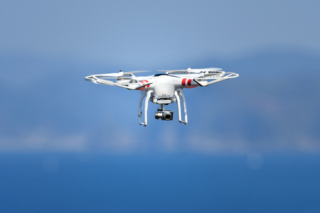Drone over the sea