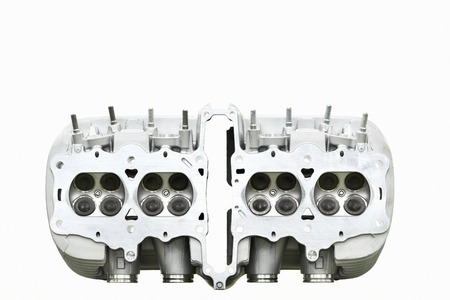 Motorcycle engine cylinder head