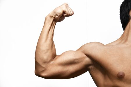 The body of a trained young manの写真素材