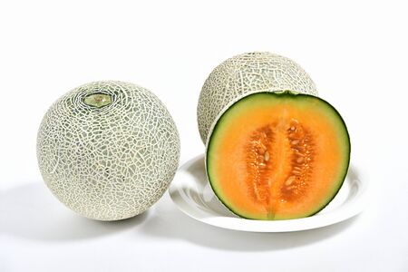 Quincy melon cut in half