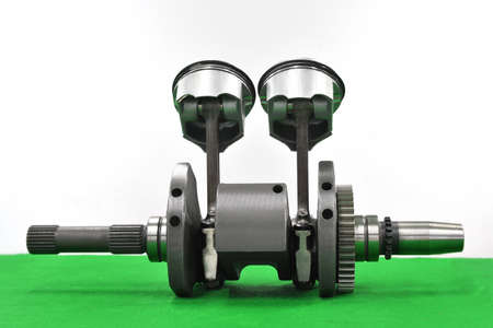 Motorcycle engine pistons and crankshafts
