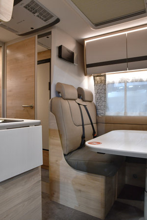 Inside the camperの写真素材