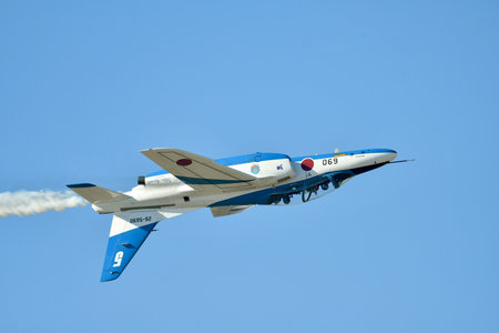 Blue Impulse acrobatic flightの写真素材